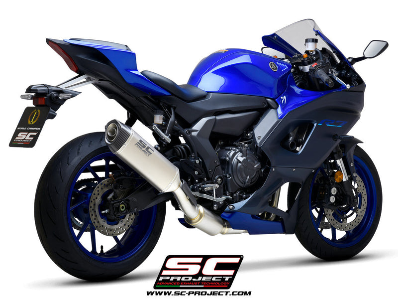 SC-Project STREET SC1-S full exhaust system on Yamaha YZF-R7, carbon silencer