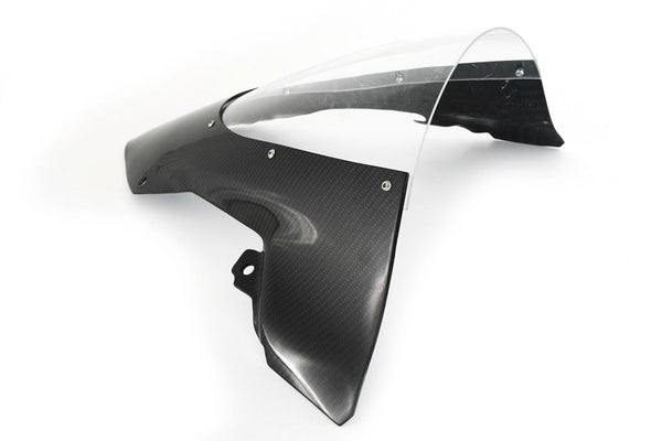 Fullsix carbon windscreen for BMW S1000RR K67 2019-2024, transparent 245 twill glossy finish