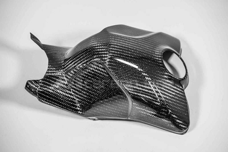 AP Carbon Line SBK tank cover in 400g twill carbon for Ducati Panigale V4/S/R 2022-2024
