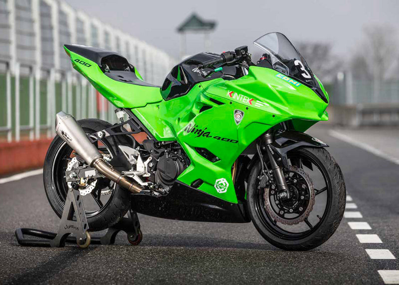 Spark Exhaust Konix full system stainless steel titanium Kawasaki Ninja 400 2018-2023 GKA8823T