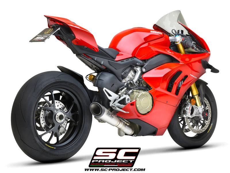 SC-Project S1 titanium half-system exhaust with carbon end cap for Ducati Panigale V4/S 2021