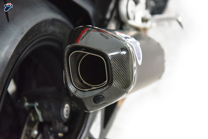 Termignoni Slip-On Titanium Black silencer fitted to BMW S1000RR K67