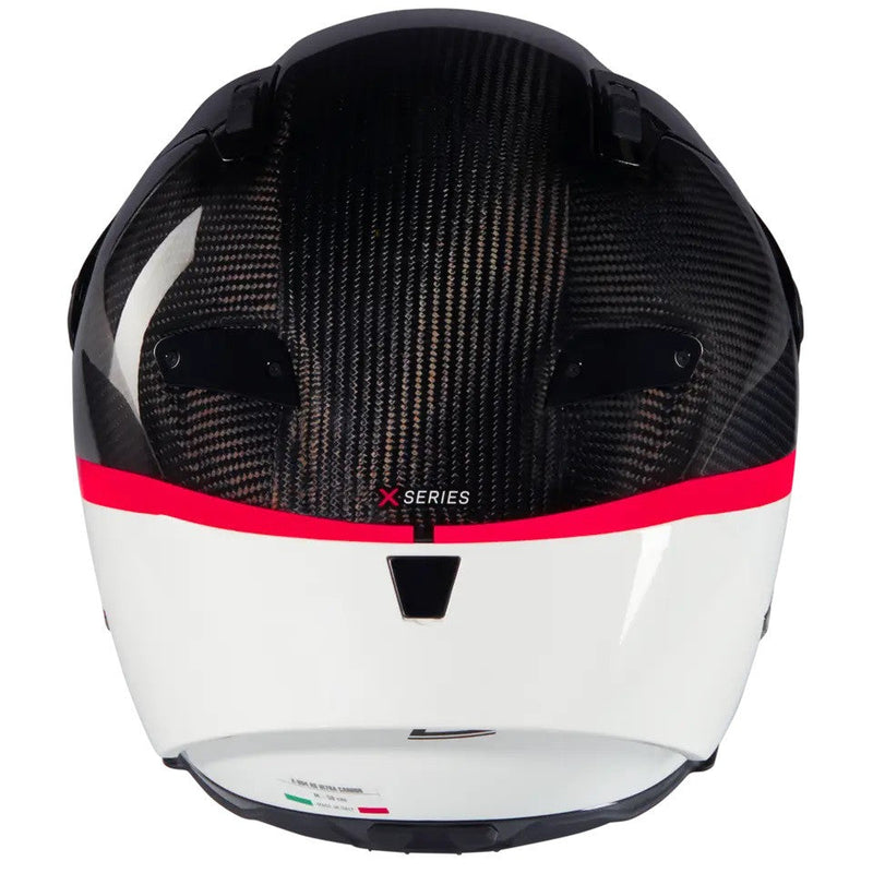 Nolan X-804 RS Ultra Carbon full-face helmet in gloss White/Red D.O.C 346