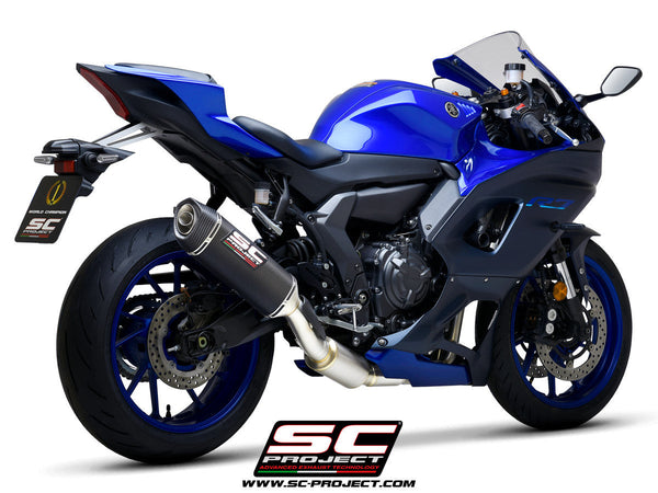 SC-Project STREET SC1-S full exhaust system on Yamaha YZF-R7, carbon silencer