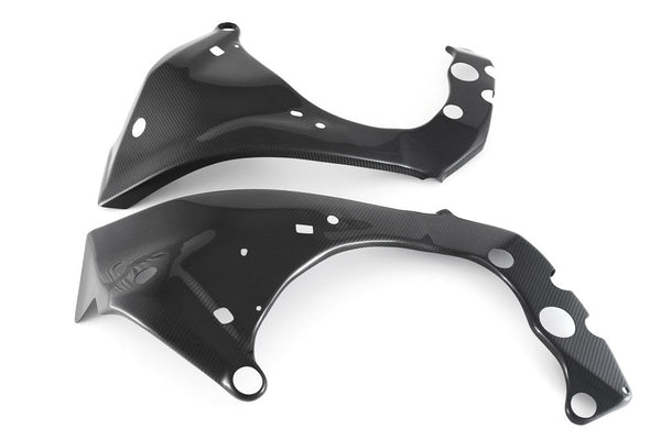 Fullsix carbon frame covers for Yamaha YZF-R1/M 2015-2026, glossy 200 Plain weave