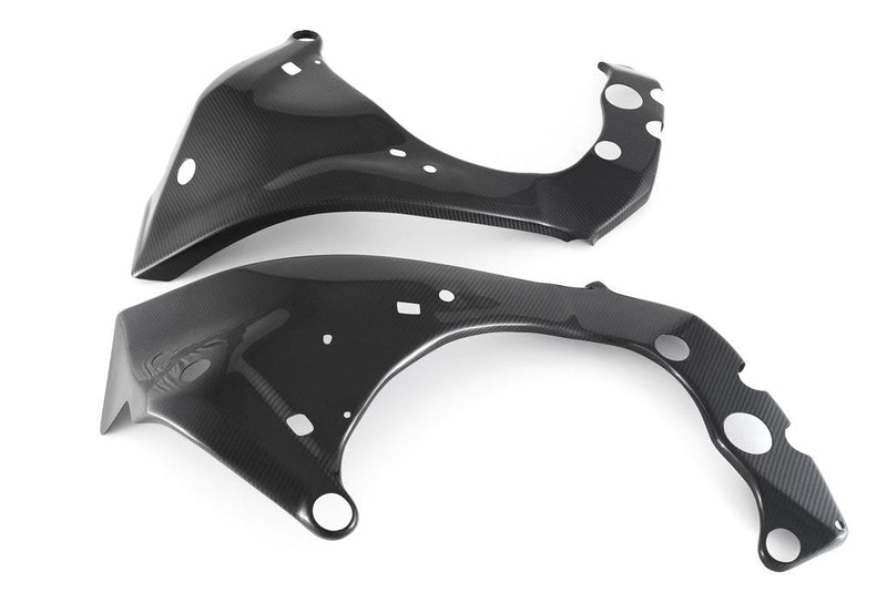Fullsix carbon frame covers for Yamaha YZF-R1/M 2015-2026, glossy 200 Plain weave