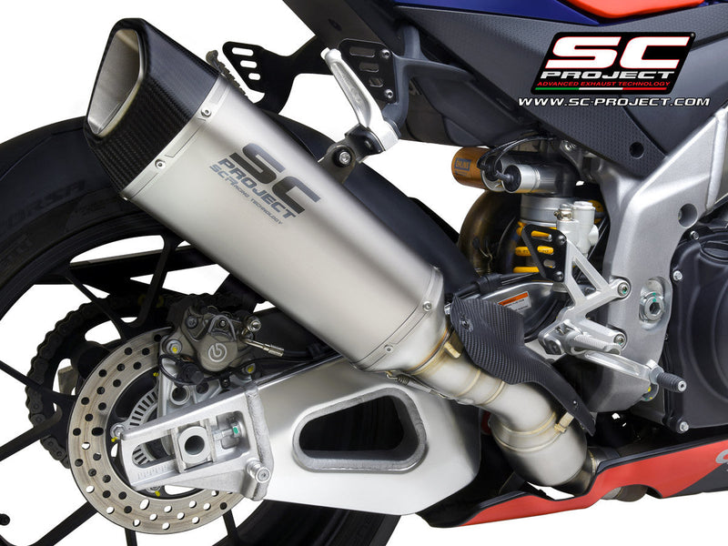 SC-Project SC1-R titanium slip-on silencer for Aprilia RSV4 1100 Factory 2021-2024 A27A-91T