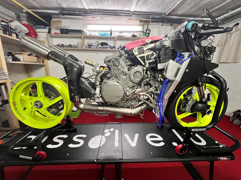 Vandemon High Titanium full exhaust system on Ducati Panigale V2 955