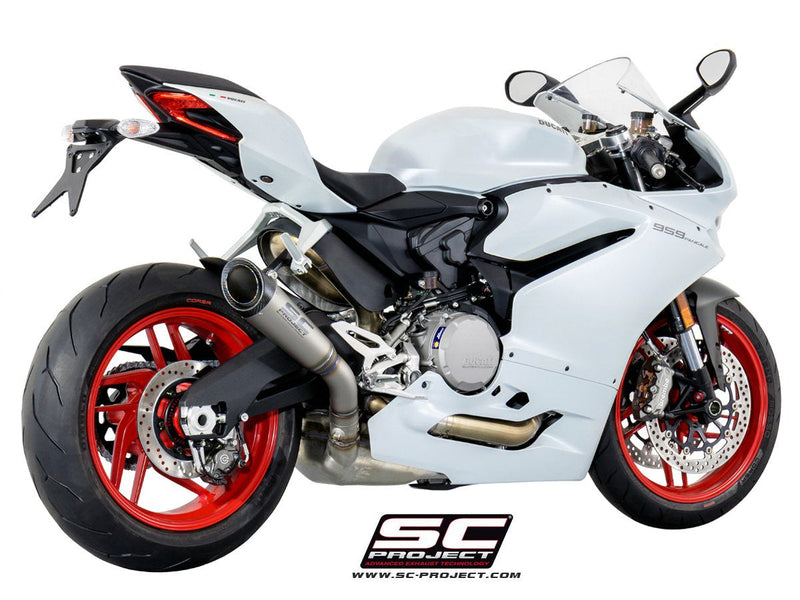 SC-Project RACE S1 titanium slip-on silencer with carbon end-cap for Ducati Panigale 959