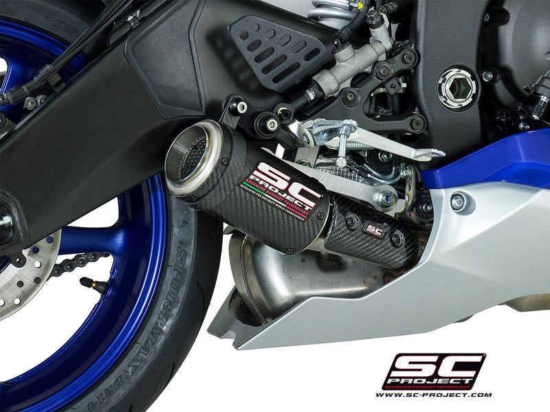 SC-Project CR-T LOW carbon slip-on silencer for Yamaha YZF-R6 RJ27 2017-2026 Y21A-L36C