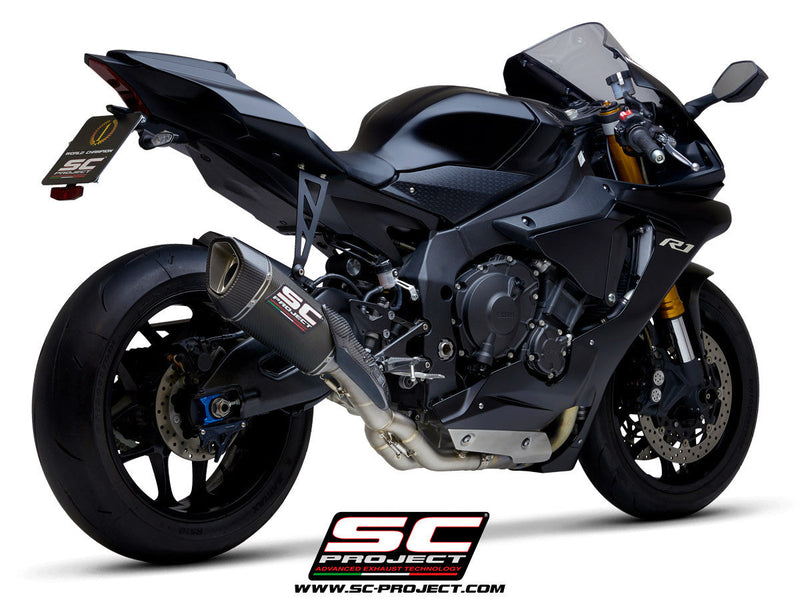 SC-Project SC1-R slip-on exhaust with titanium cat replacement pipe for Yamaha YZF-R1/M RN65