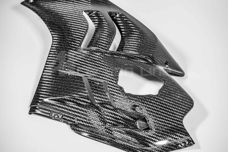 AP Carbon Line 400g twill carbon SBK left side panel for Ducati Panigale V4/S/R 2022–2024