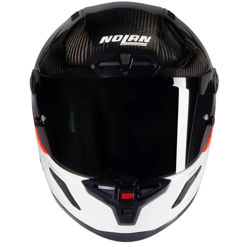 Nolan X-804 RS Ultra Carbon full-face helmet in gloss White/Red D.O.C 346