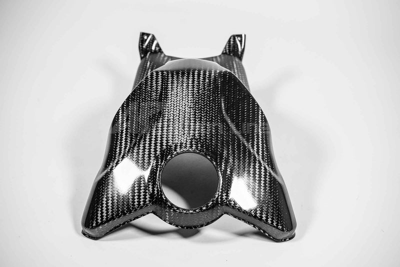 AP Carbon Line SBK tank cover in 400g twill carbon for Ducati Panigale V4/S/R 2022-2024