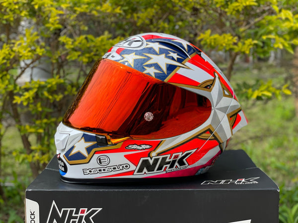 NHK GP-R Tech Race replacement visor in Crimson Red