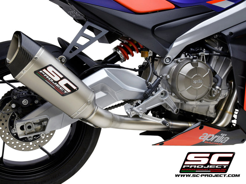 SC-Project Trofeo SC1-R 2-1 full exhaust system in titanium for Aprilia RS 660