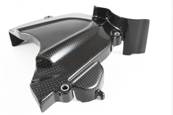 Fullsix carbon sprocket cover for MV Agusta F3 675/800 in gloss plain weave