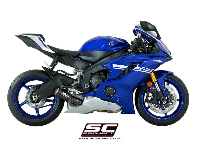 SC-Project CR-T LOW carbon slip-on silencer for Yamaha YZF-R6 RJ27 2017-2026 Y21A-L36C