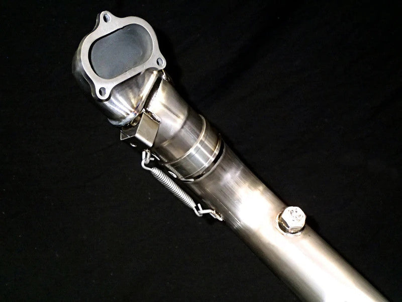Vandemon Low Titanium full exhaust system on Ducati Panigale V2 955, naturally brushed finish