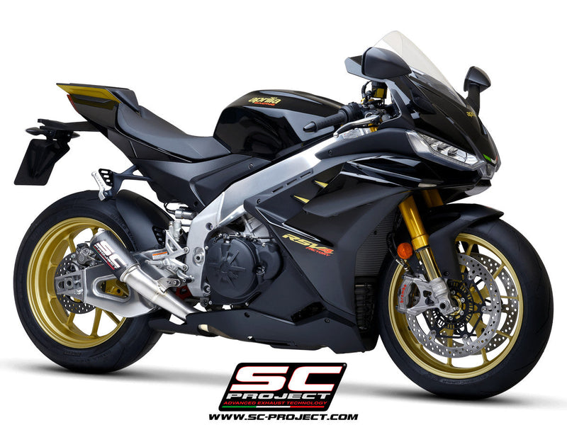 SC-Project CR-T slip-on silencer for Aprilia RSV4 1100 Factory 2021–2024