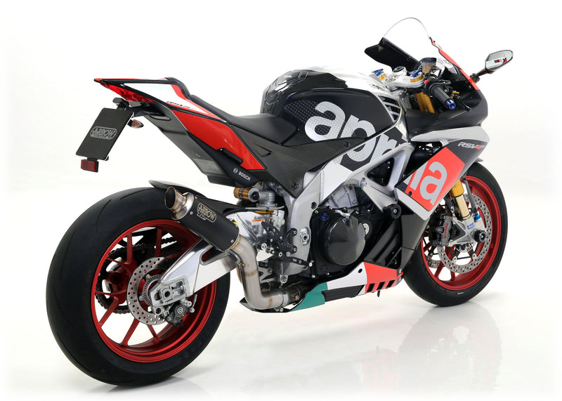 Arrow GP2 Dark stainless steel slip-on silencer 71542GPI for Aprilia RSV4 RR RF 2017-2018