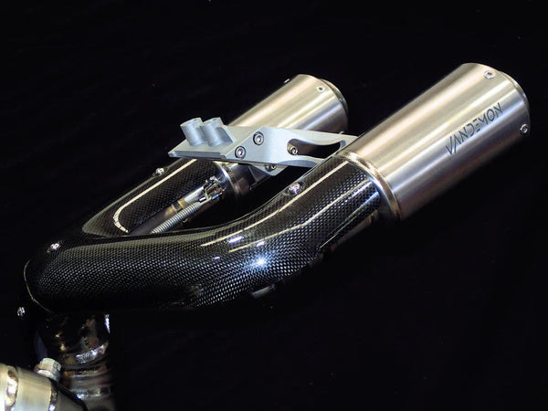 Vandemon High Titanium full exhaust system on Ducati Panigale V2 955