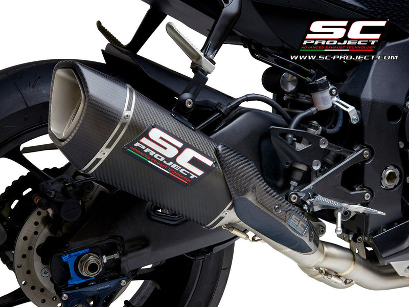 SC-Project SC1-R slip-on exhaust with titanium cat replacement pipe for Yamaha YZF-R1 RN49 2017-2019