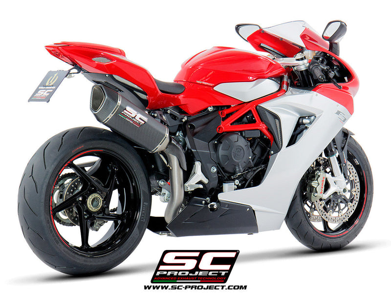 SC-Project SC1-R slip-on silencer for MV Agusta F3 675/800 carbon and titanium variants