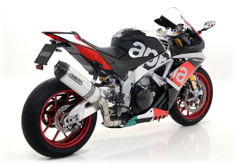 Arrow Race-Tech 71744AK aluminium slip-on silencer with carbon end-cap for Aprilia RSV4 2017-2018