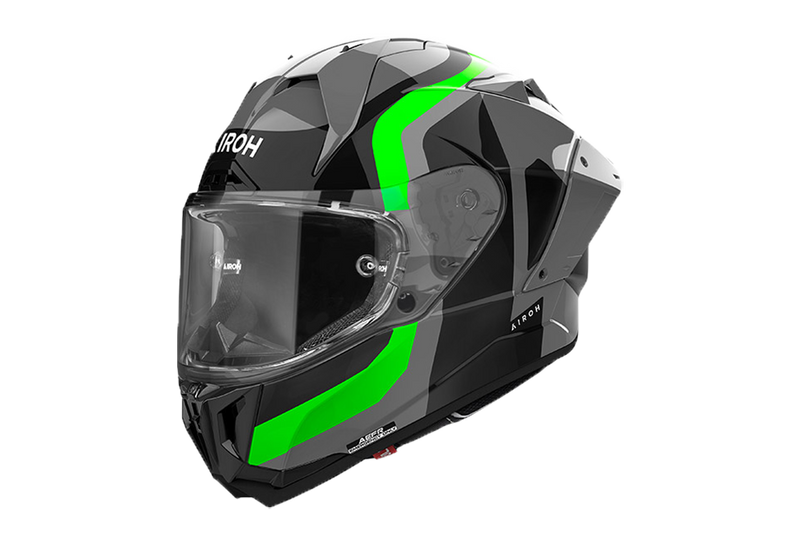 Airoh GP 800 Competition full-face helmet in glossy green finish