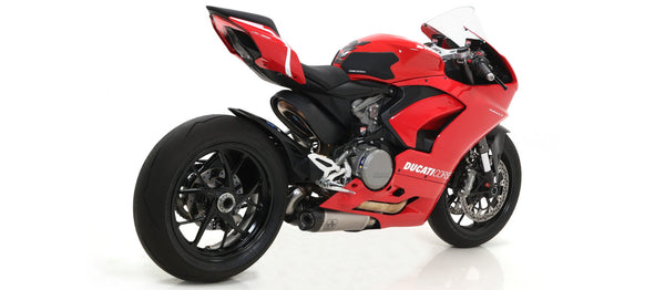 Arrow 71160PK titanium slip-on silencer with carbon end cap for Ducati Panigale V2 955