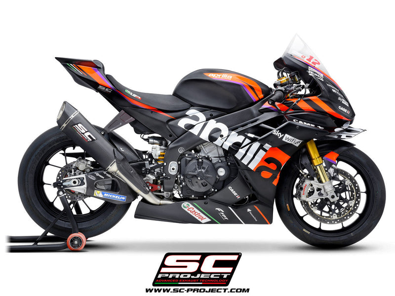 SC-Project SC1-R 350mm titanium full exhaust system on Aprilia RSV4 1100 Factory