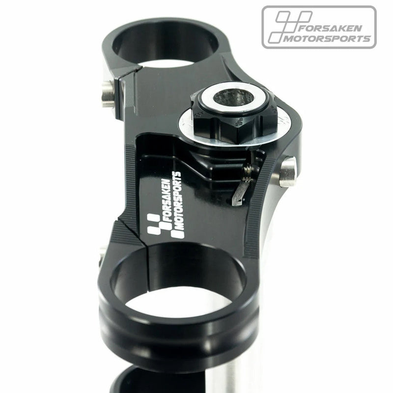 Forsaken Motorsport black anodised triple clamp for Aprilia RSV4 RR RF 1100 Factory 2015–2020