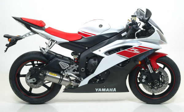 Arrow Thunder 71701PK titanium slip-on silencer with carbon end cap for Yamaha YZF-R6 RJ15