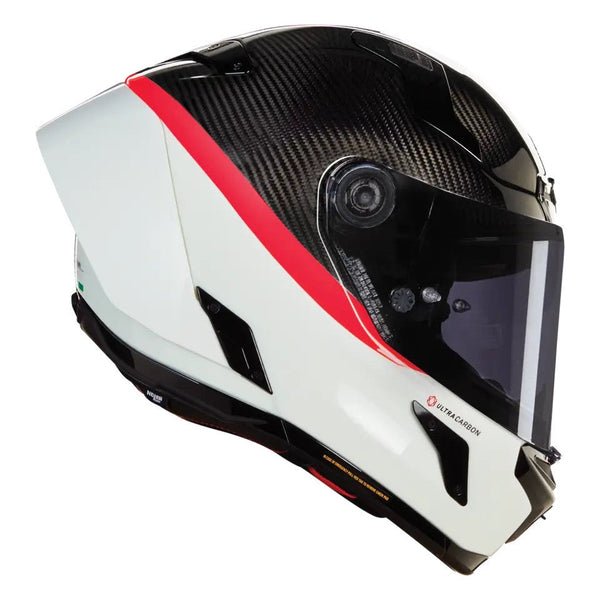 Nolan X-804 RS Ultra Carbon full-face helmet in gloss White/Red D.O.C 346