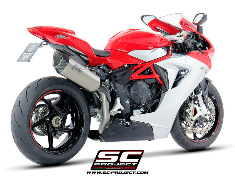 SC-Project SC1-R slip-on silencer for MV Agusta F3 675/800 carbon and titanium variants