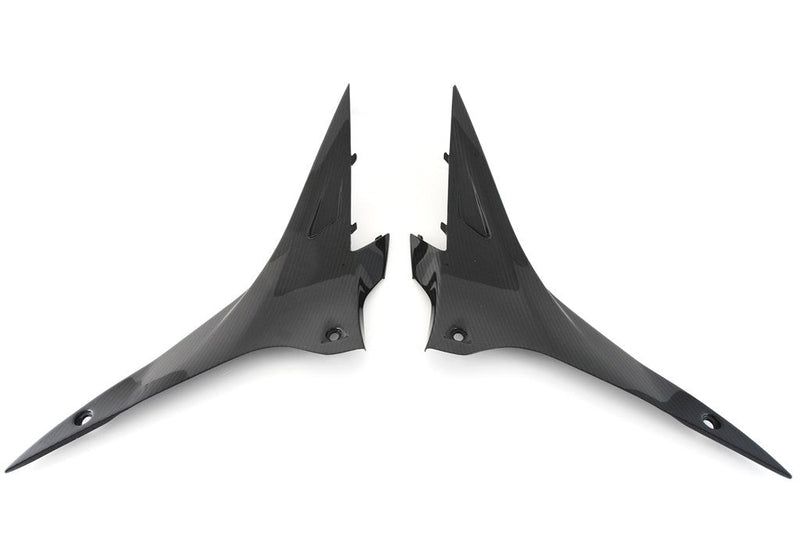 Fullsix carbon lower tank side fairings for Aprilia RSV4, 245 twill weave