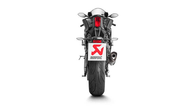Akrapovic Racing Line stainless steel full exhaust system on Yamaha YZF-R6