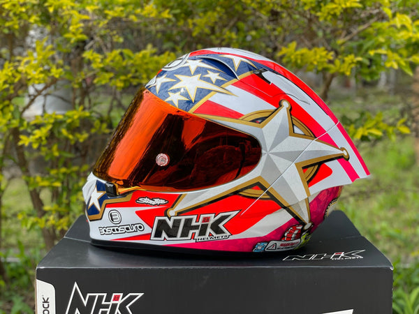 NHK GP-R Tech Race replacement visor in Crimson Red