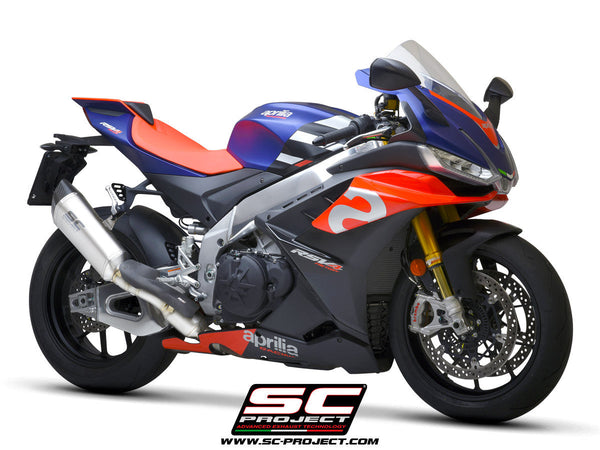 SC-Project SC1-R titanium slip-on silencer for Aprilia RSV4 1100 Factory 2021-2024 A27A-91T