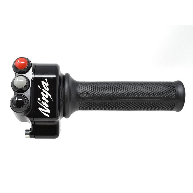 JetPrime CNC aluminium throttle housing with handlebar switch for Kawasaki ZX-10 R/RR 2021-2026