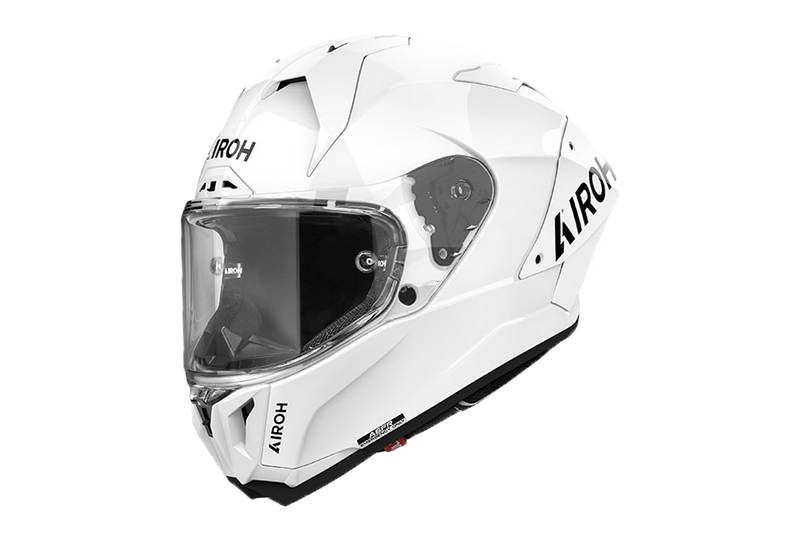 Airoh GP 800 FIM Racing #1 full-face race helmet in white glossy finish
