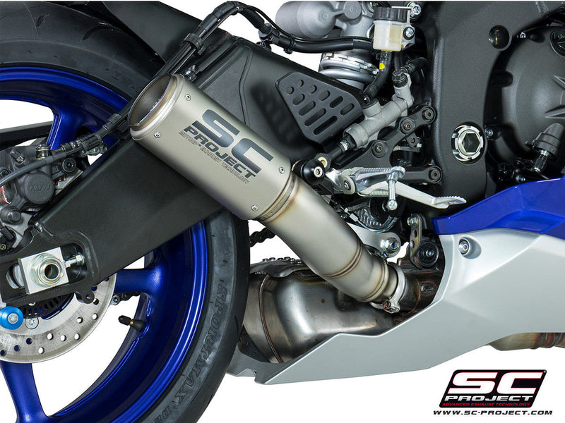 SC-Project CR-T HIGH slip-on silencer for Yamaha YZF-R6 RJ27 2017-2026