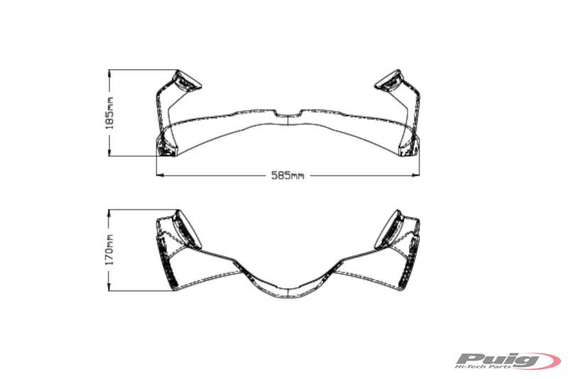 Puig Winglets Spoiler Downforce GP Honda CBR 1000 RR-R SC82 part 20508