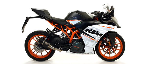 Arrow GP2 slip-on silencer stainless steel dark finish for KTM RC 390 2017-2020