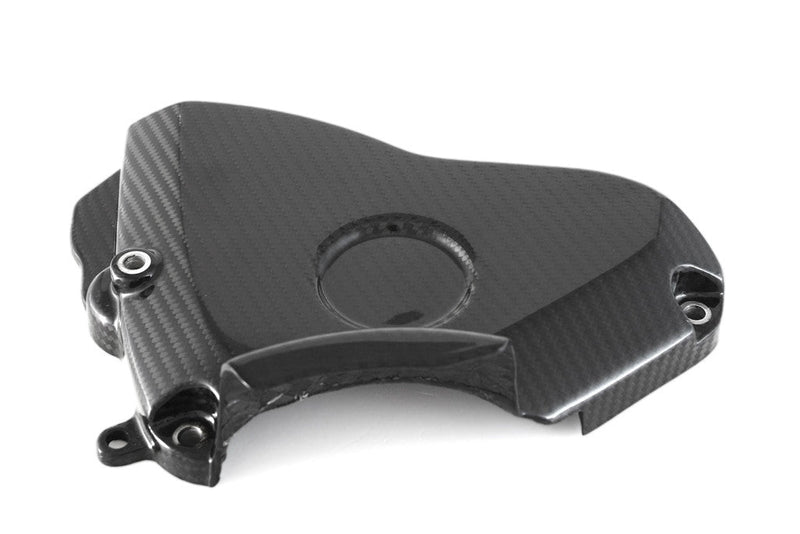 Fullsix carbon sprocket cover for Yamaha YZF-R1/M 2015-2026 in 245 Twill gloss finish