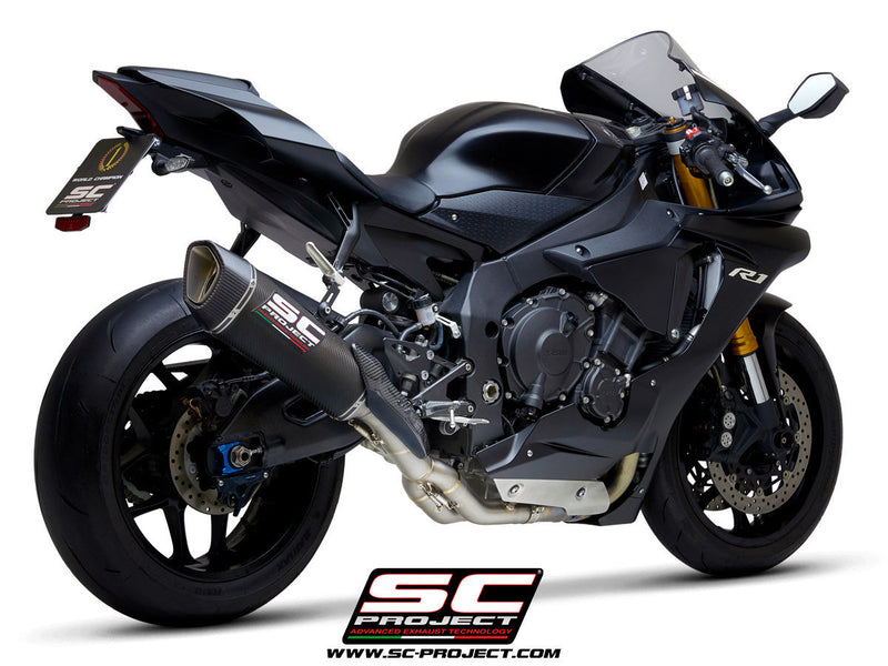 SC-Project SC1-R slip-on exhaust with titanium cat replacement pipe for Yamaha YZF-R1 RN49 2017-2019