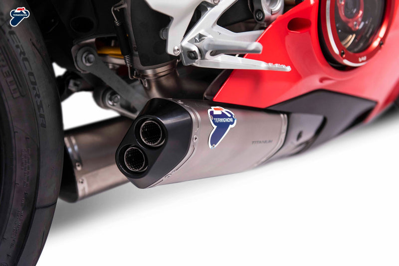 Termignoni slip-on silencer kit Ducati Panigale V4 titanium stainless D18409400ITA