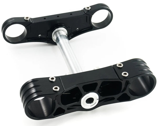 Forsaken Motorsport black anodised adjustable triple clamp for Suzuki GSX-R 1000 2017–2023