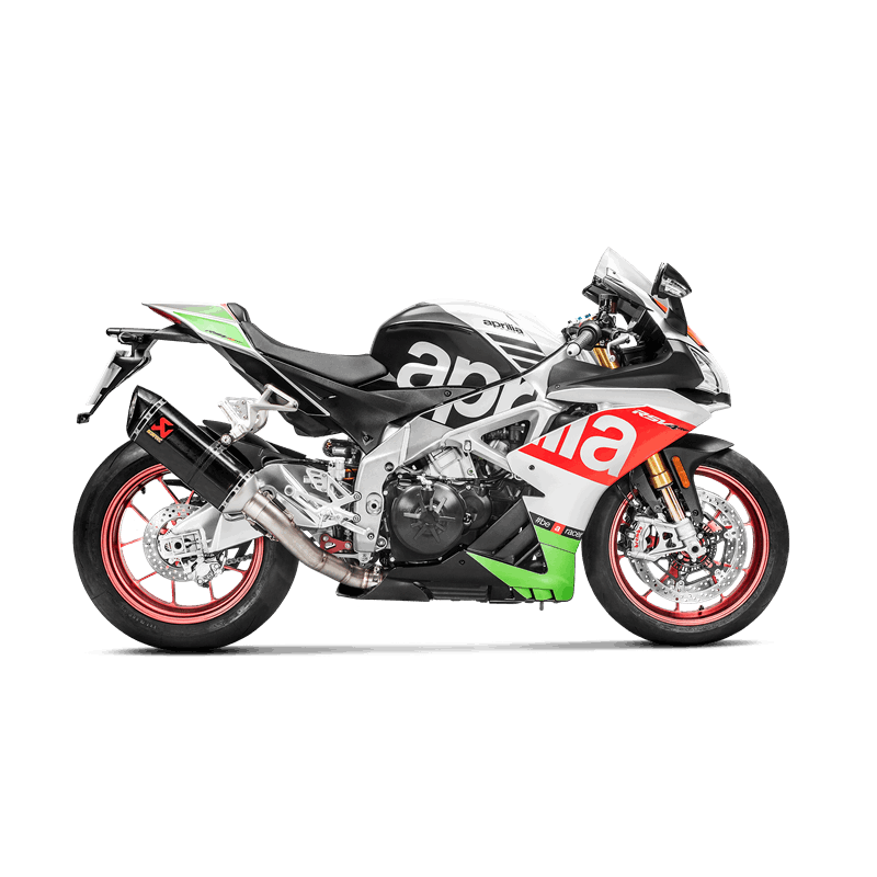 Akrapovic Slip-On Line Carbon silencer on Aprilia RSV4 1100 Factory RF RR 2017-2020